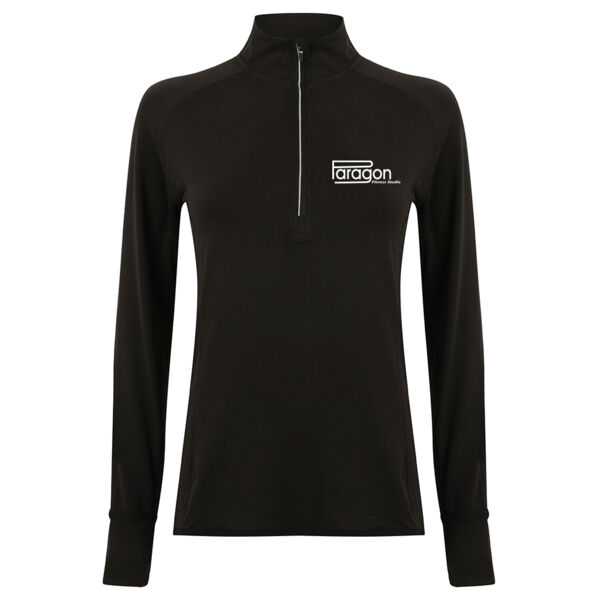 Paragon Fitness - Ladies Long Sleeve Zip Neck Performance Top Thumbnail
